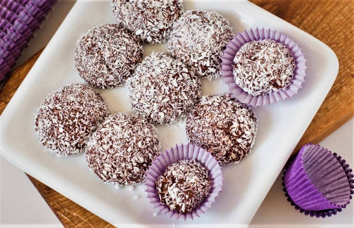 Шоколадно-кокосовые трюфельные конфеты